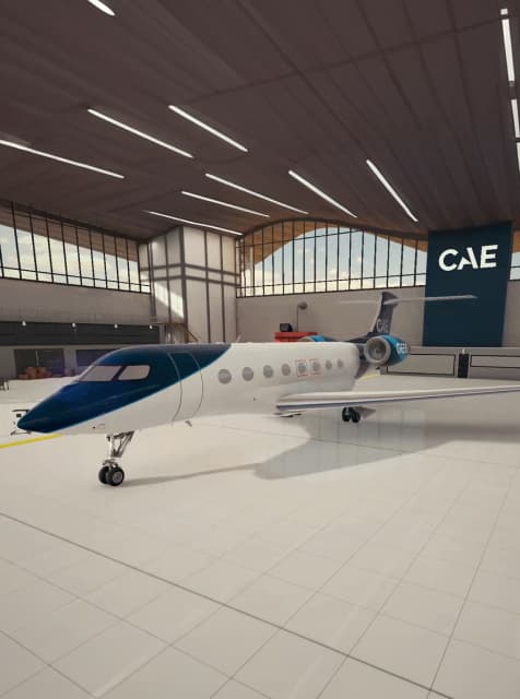 Plane in hangar